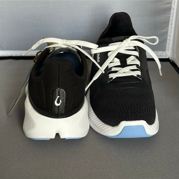 NWT! Olukai Women’s Black White Comfort Tennis Shoe Size US 7W EUR 37 (K139) - Picture 5 of 9